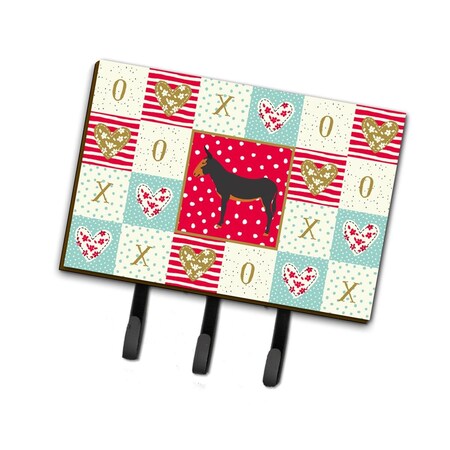 Carolines Treasures 6 x 2 x 9 in. Catalan Donkey Love Leash or Key Holder CK5282TH68